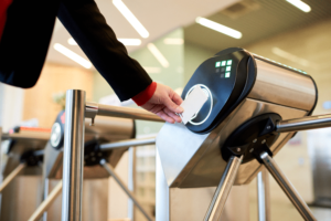 gym turnstile signing in