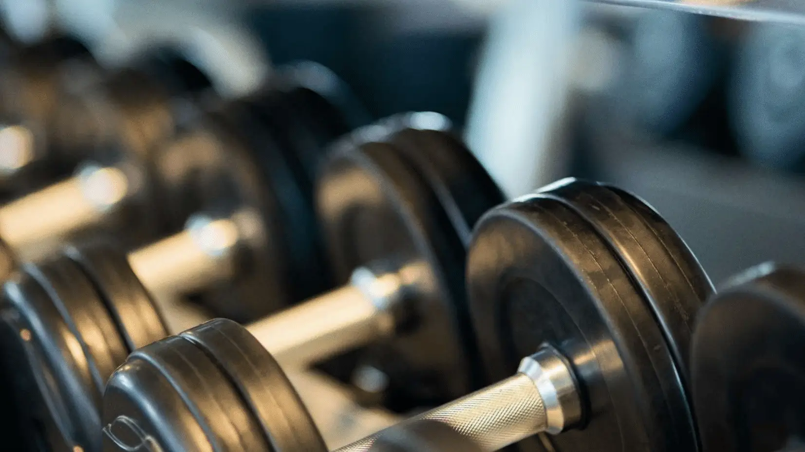 weights on a rack