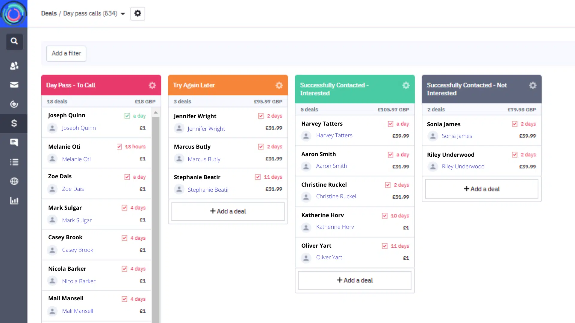 Ashbourne CRM pipeline